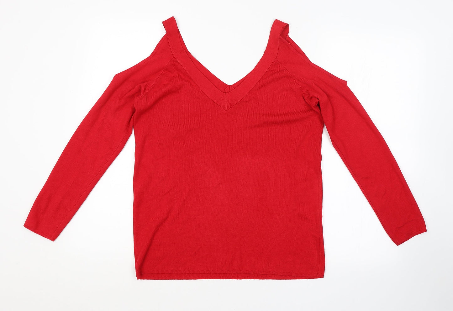 Womens UK Size 14 Preworn Red Pullover Jumper