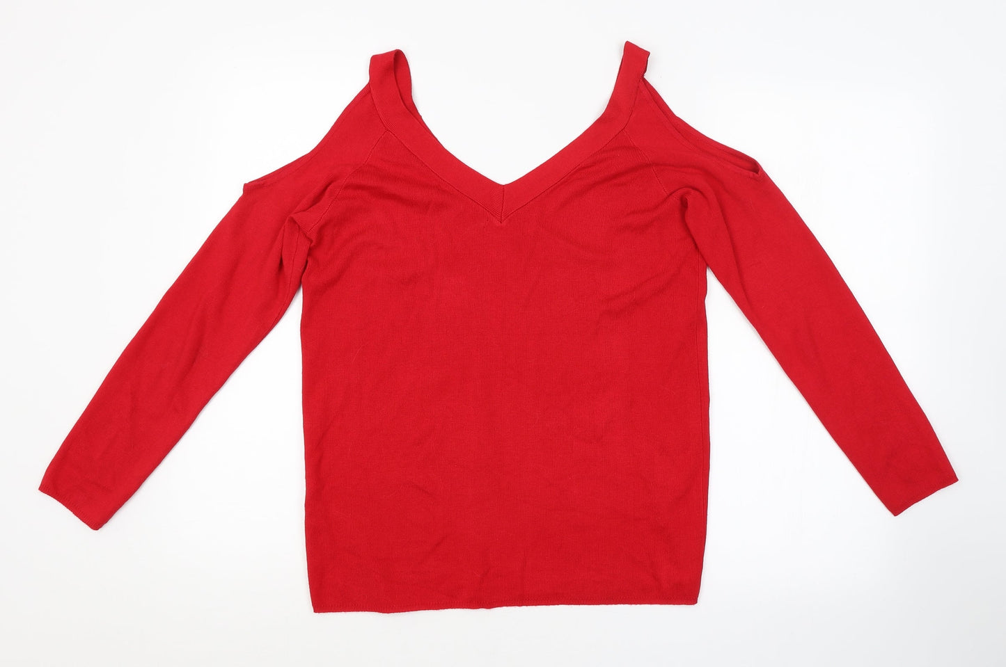 Womens UK Size 14 Preworn Red Pullover Jumper