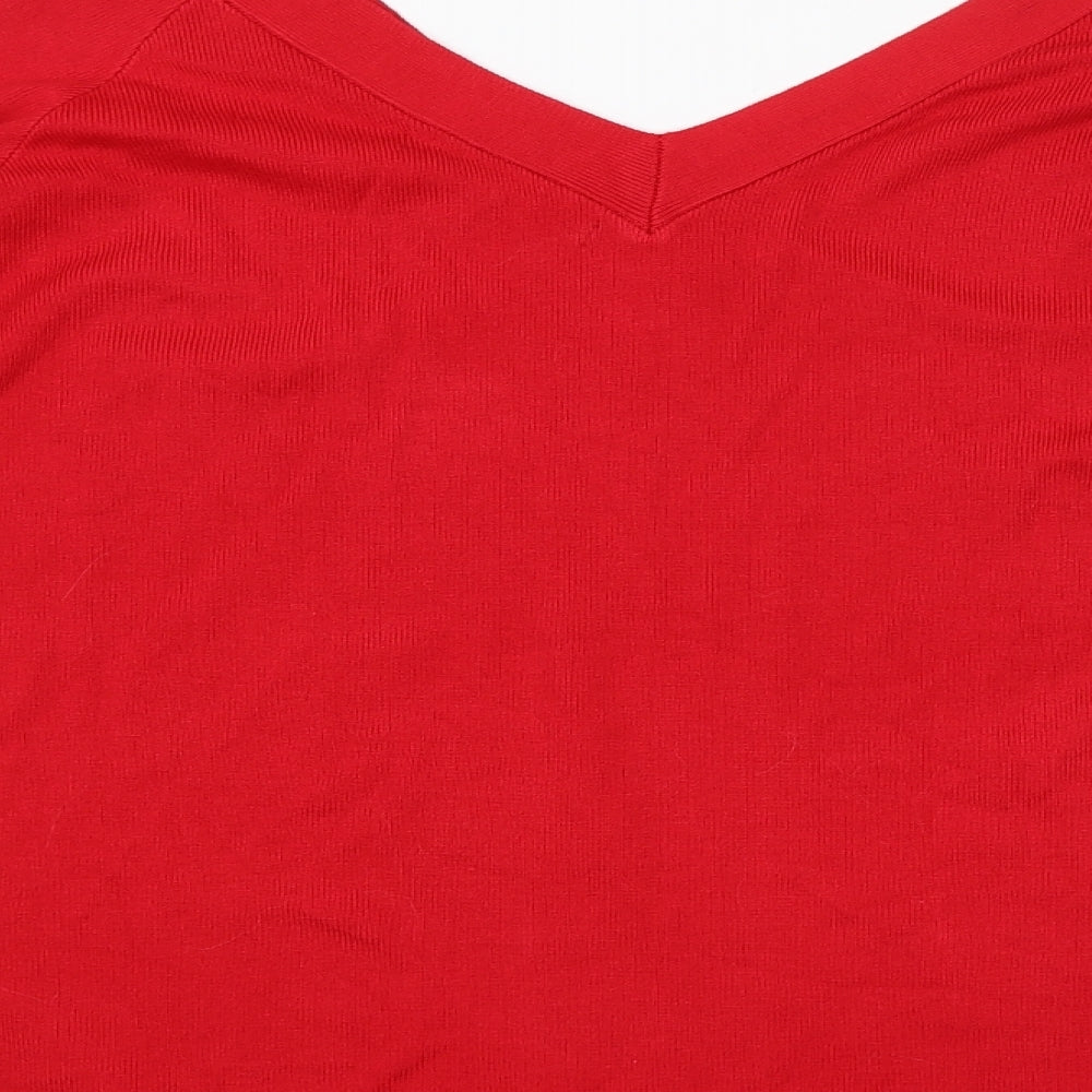 Womens UK Size 14 Preworn Red Pullover Jumper
