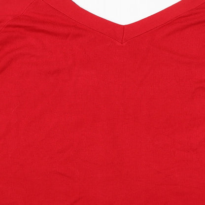 Womens UK Size 14 Preworn Red Pullover Jumper