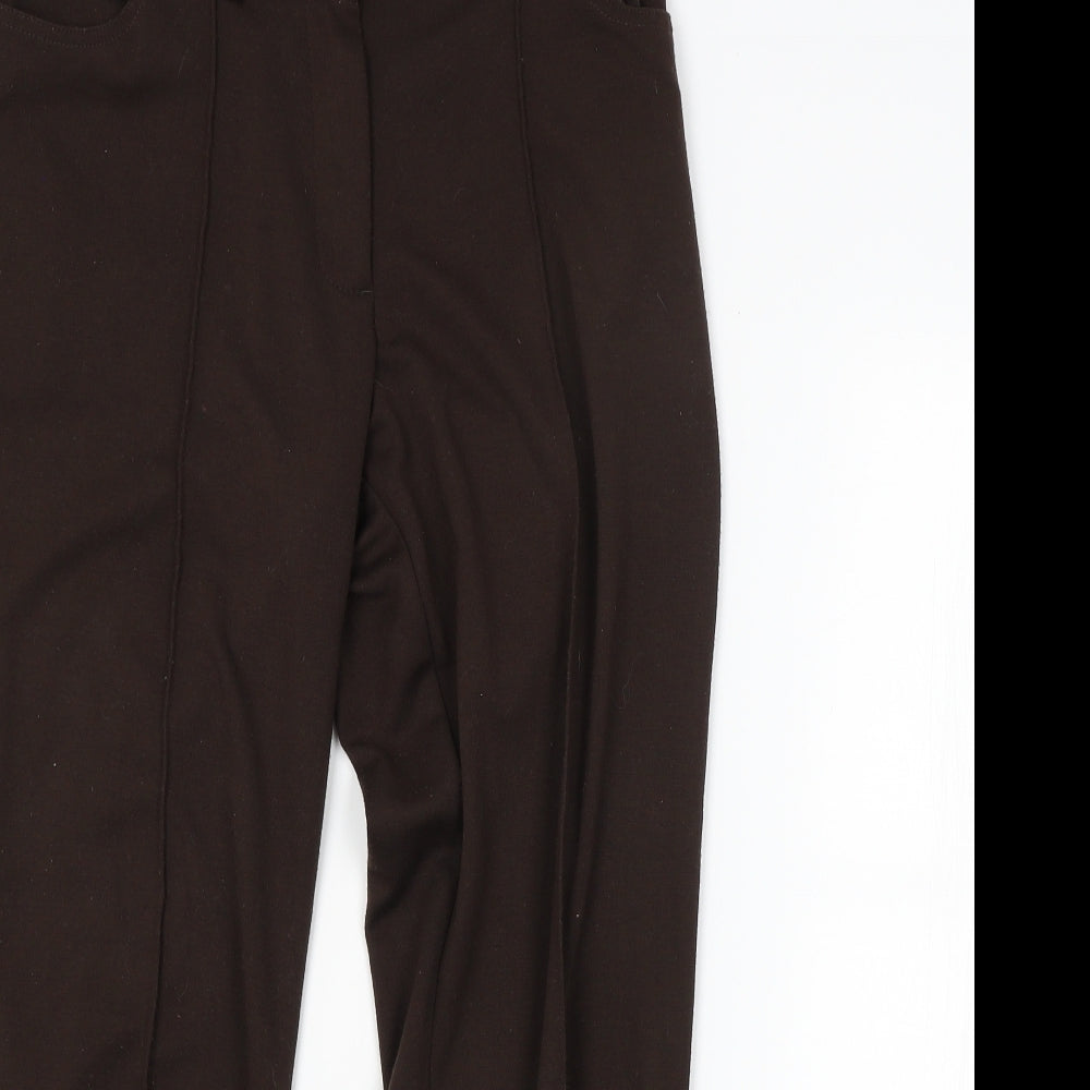 Womens UK Size 10 M&S Regular Fit  Brown Trousers