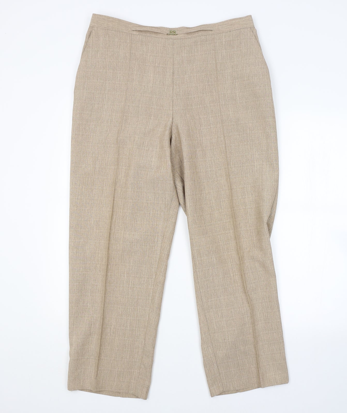 Womens UK Size 18 M&S Regular Fit  Brown Trousers