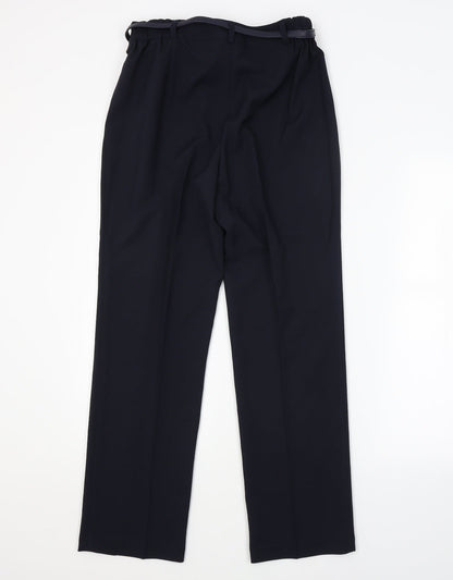 Womens UK Size 12 ELLIE LOUISE Regular Fit  Blue Trousers