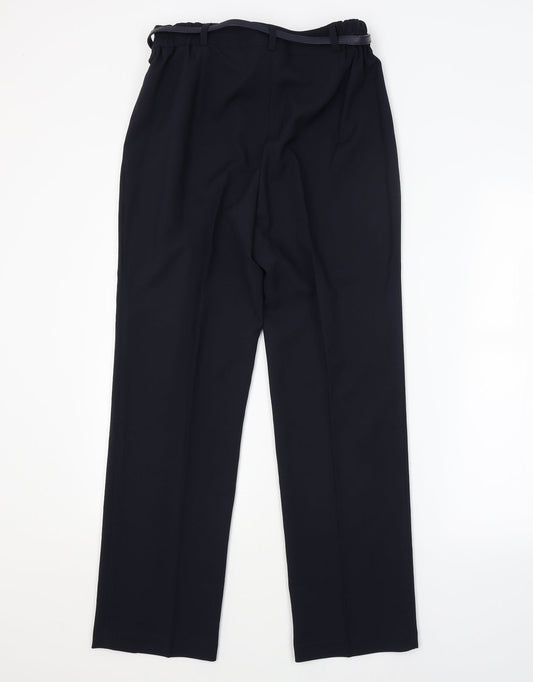 Womens UK Size 12 ELLIE LOUISE Regular Fit  Blue Trousers