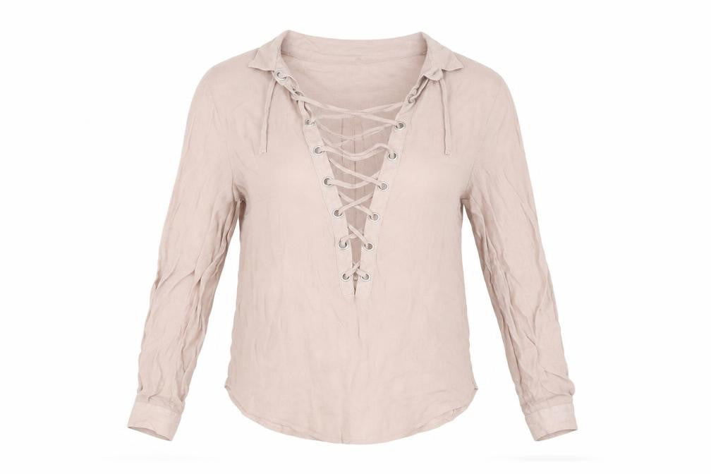 Womens UK Size 8 H&M Pink Basic Blouse