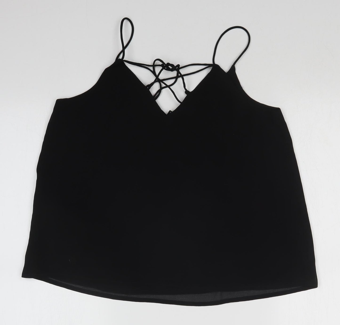 Womens UK Size 10 New Look Black Basic T-Shirt