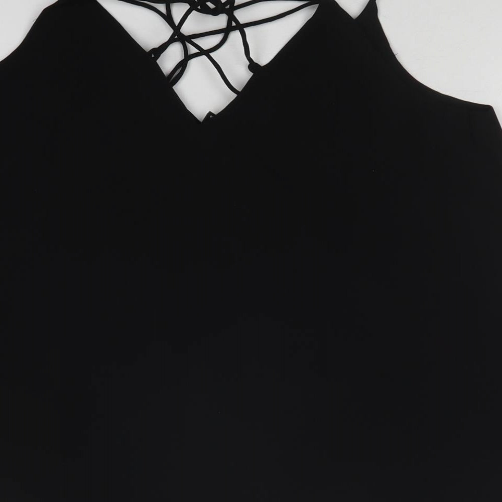 Womens UK Size 10 New Look Black Basic T-Shirt