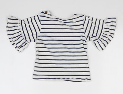 Mini Club Girls Multicoloured Striped  Basic T-Shirt Size 2-3 Years