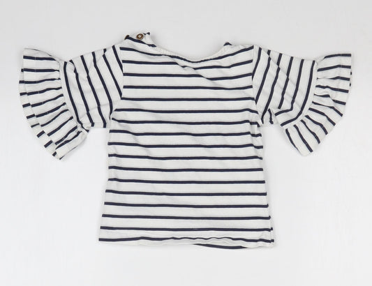 Mini Club Girls Multicoloured Striped  Basic T-Shirt Size 2-3 Years