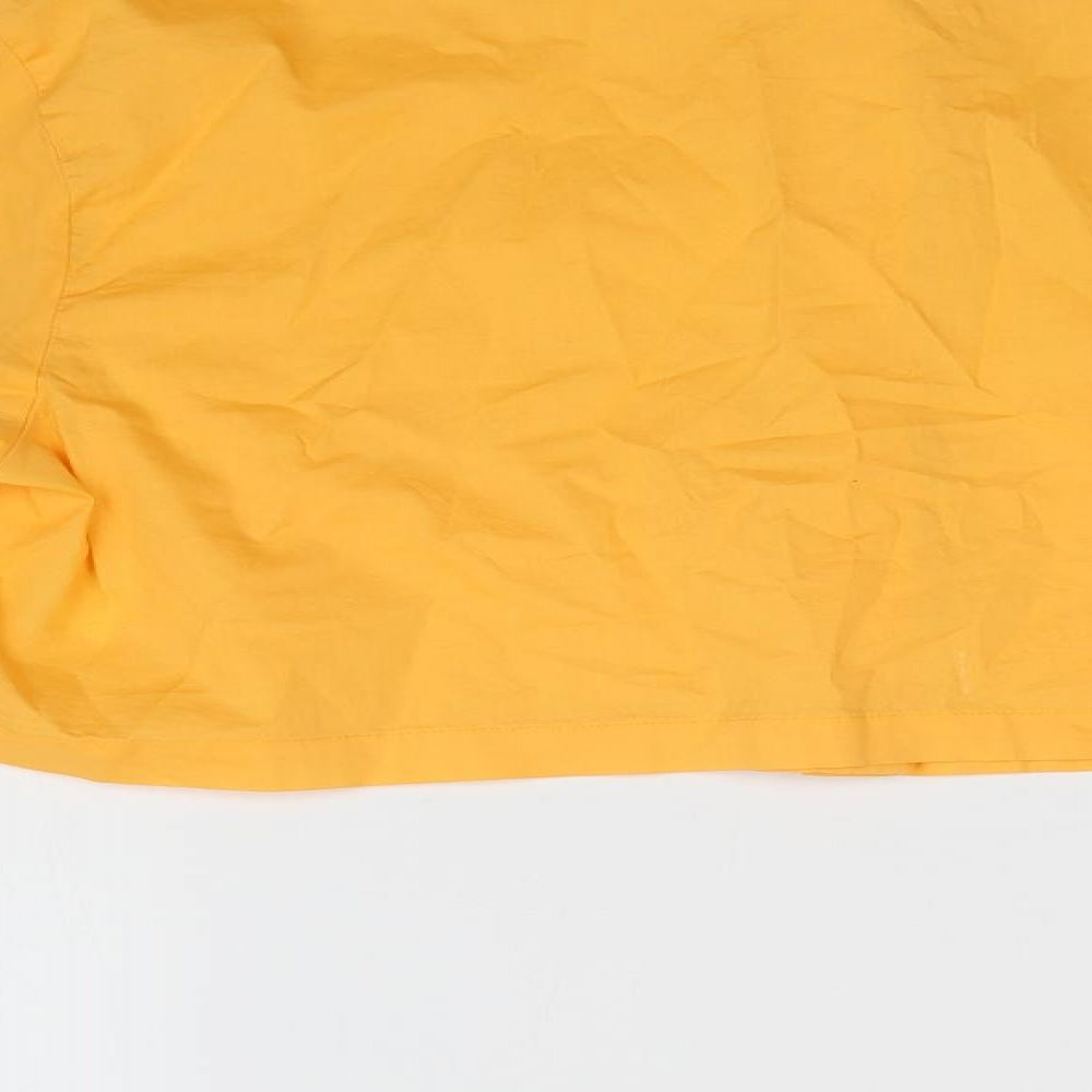 H&M Womens Orange   Cropped Button-Up Size M