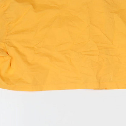 H&M Womens Orange   Cropped Button-Up Size M