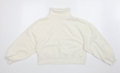 THE JERSEY COLLECTION Womens White   Pullover Sweatshirt