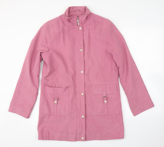 Womens UK Size 10 EWM Pink Overcoat