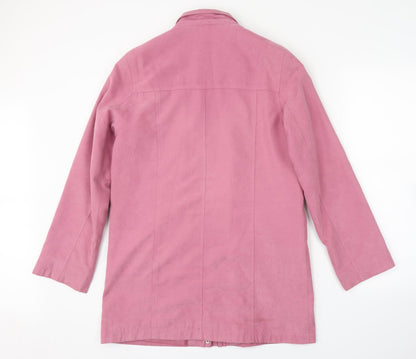Womens UK Size 10 EWM Pink Overcoat