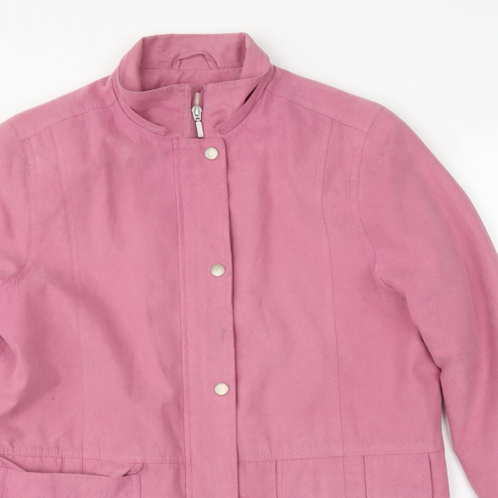 Womens UK Size 10 EWM Pink Overcoat