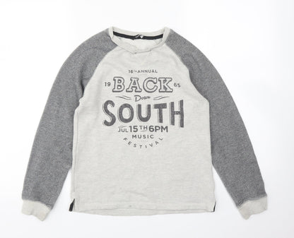 George Boys Grey   Pullover Sweatshirt Size 10-11 Years