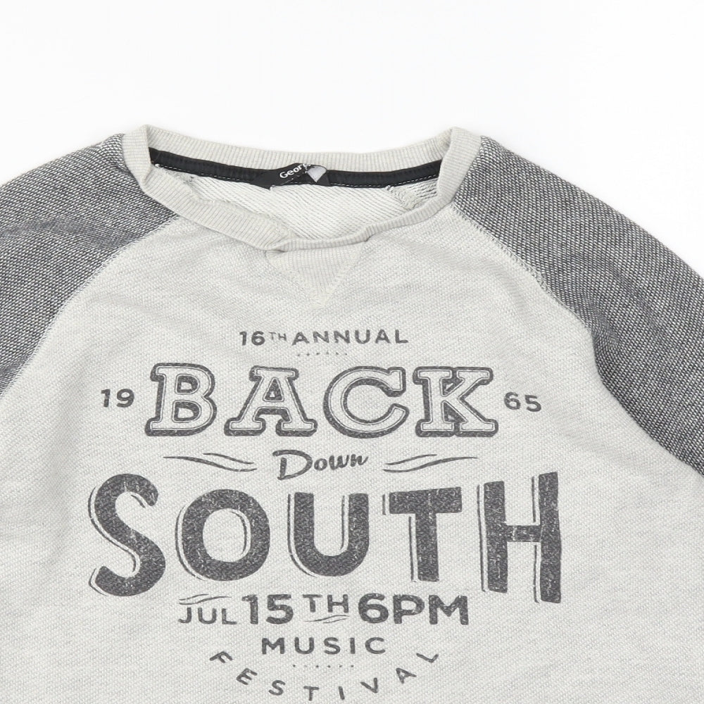 George Boys Grey   Pullover Sweatshirt Size 10-11 Years