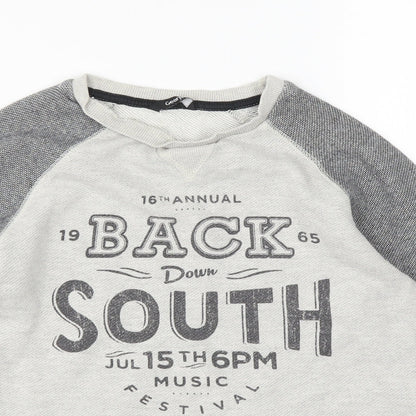 George Boys Grey   Pullover Sweatshirt Size 10-11 Years