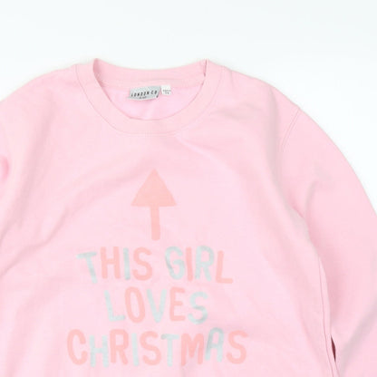 London.Co Girls Pink   Pullover Sweatshirt Size 12-13 Years