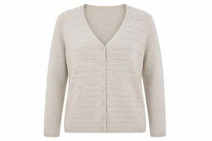 Bonmarché Womens Beige Cardigan Jumper Size S