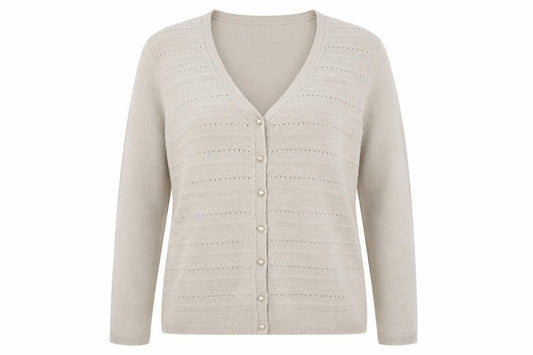 Bonmarché Womens Beige Cardigan Jumper Size S