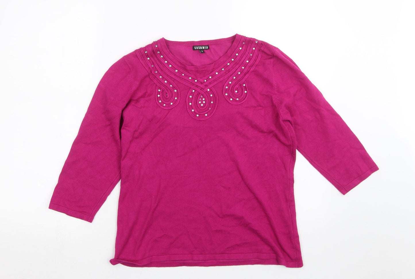 Womens UK Size S Casamia Pink Pullover Jumper