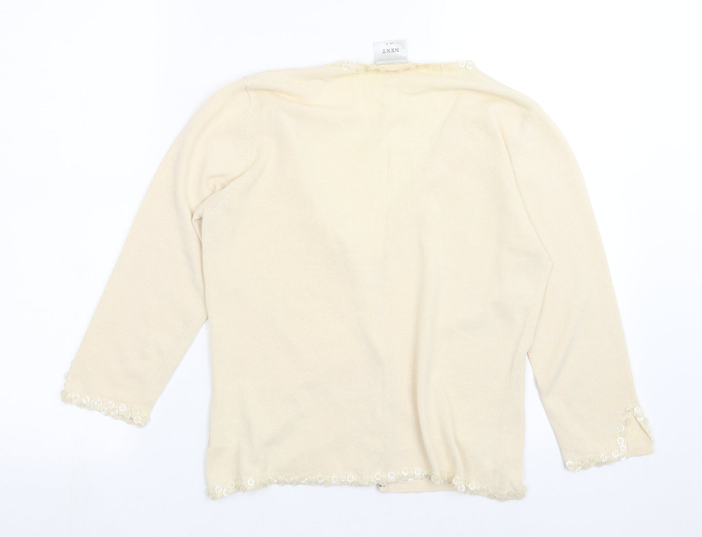 Womens UK Size 12 NEXT Beige Cardigan Jumper