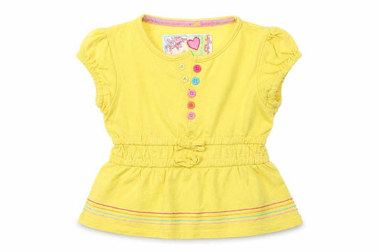 Debenhams Girls Yellow   Basic T-Shirt Size 12-18 Months