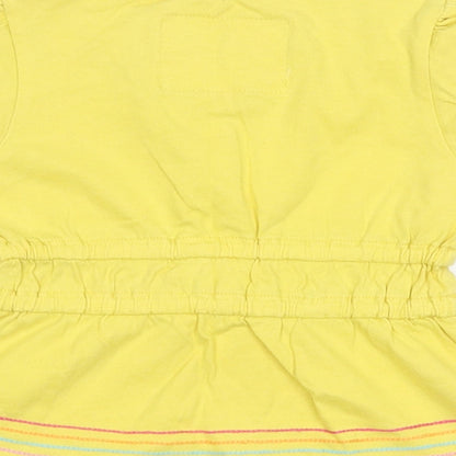 Debenhams Girls Yellow   Basic T-Shirt Size 12-18 Months