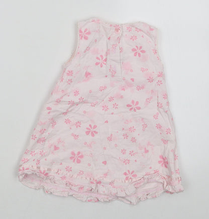 Mini Mode Girls Pink Floral  A-Line  Size 9-12 Months