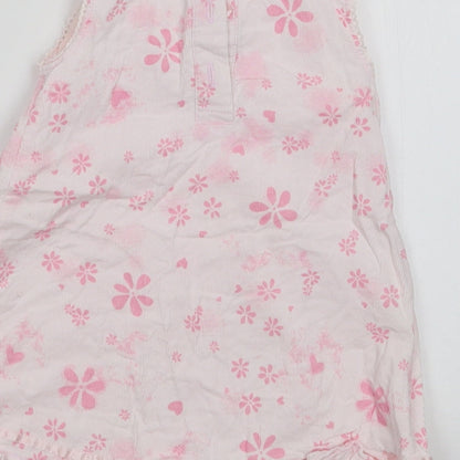 Mini Mode Girls Pink Floral  A-Line  Size 9-12 Months