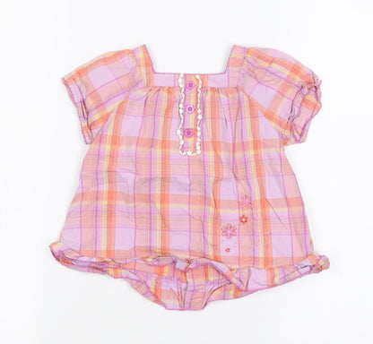TU Girls Multicoloured Plaid  Basic Button-Up Size 12-18 Months