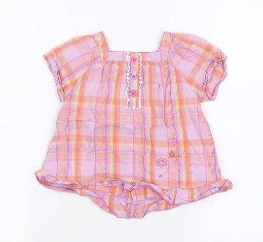 TU Girls Multicoloured Plaid  Basic Button-Up Size 12-18 Months