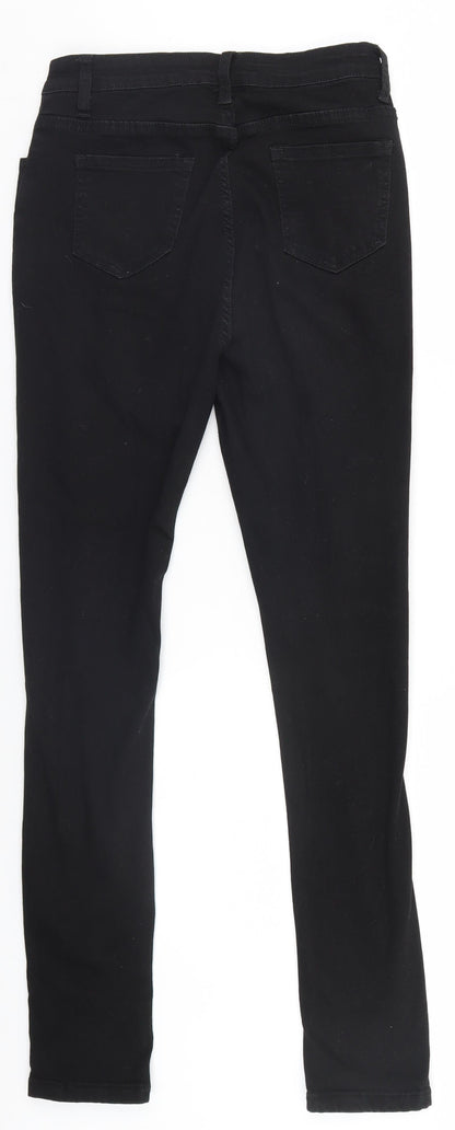 SheIn Womens Black  Denim Straight Jeans Size 10 L28 in - Torn