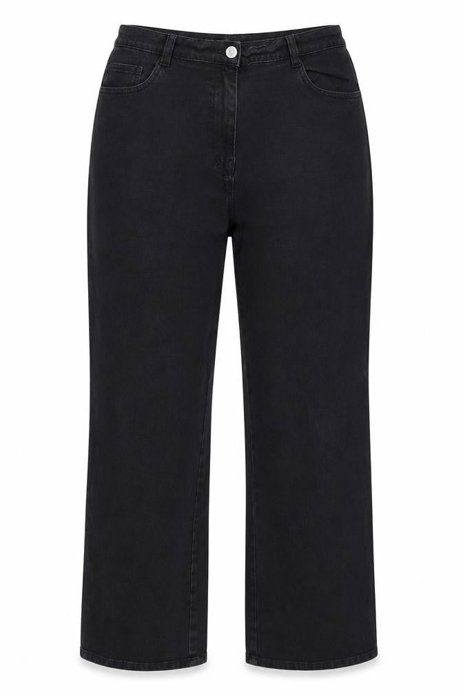 Womens UK Size 14 Preworn Regular Fit  Black Trousers