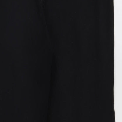 Womens UK Size 14 Preworn Regular Fit  Black Trousers