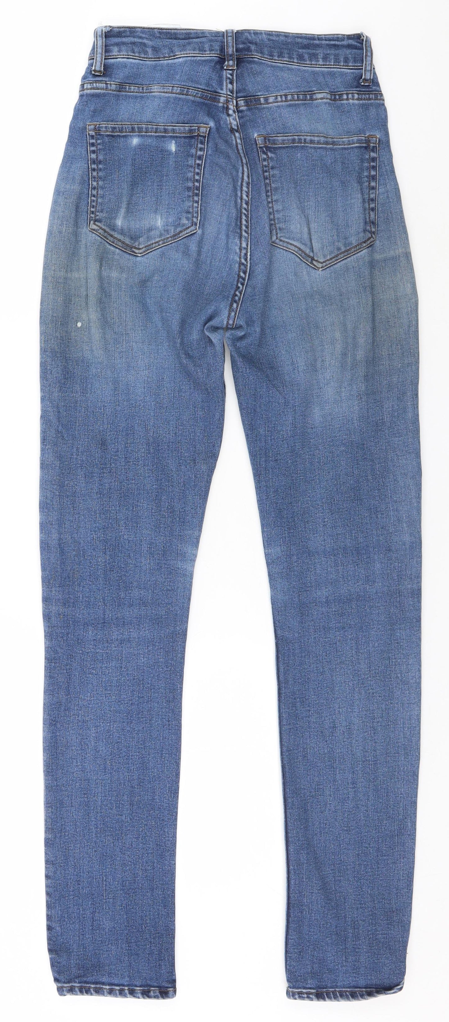 Womens UK Size 4 H&M Regular Fit Skinny Blue Jeans