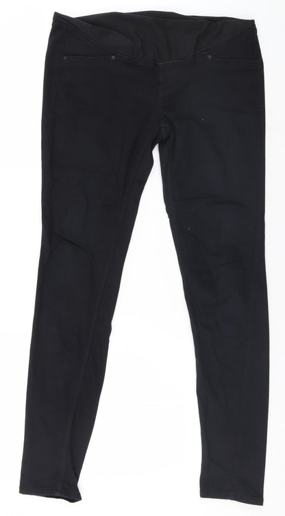 Mama Womens Black   Trousers  Size 10 L28.5 in