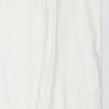Womens UK Size L Preworn Regular Fit  White Trousers