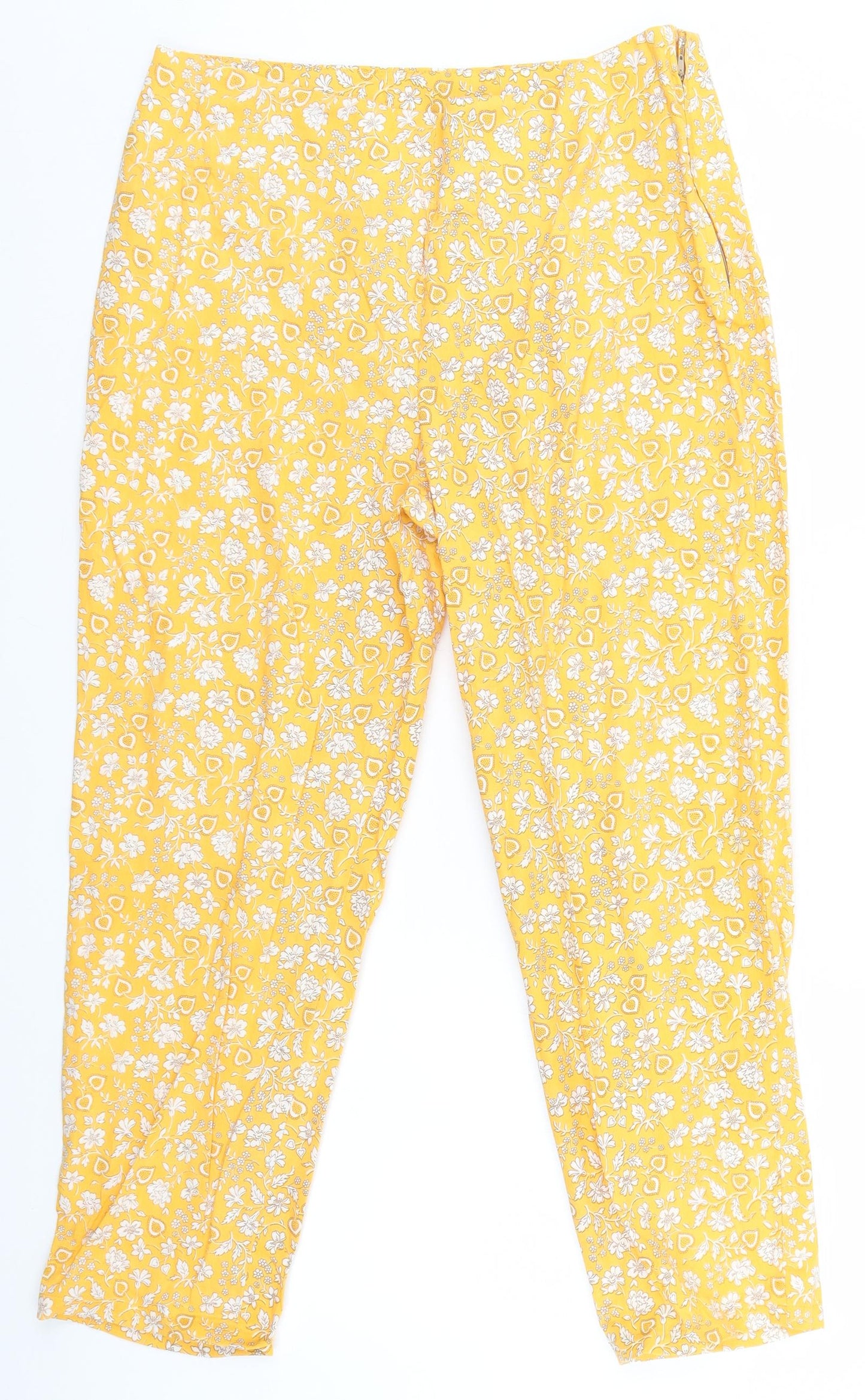 Womens UK Size M Preworn Regular Fit  Orange Trousers