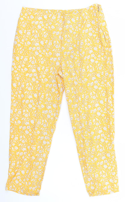Womens UK Size M Preworn Regular Fit  Orange Trousers