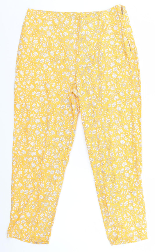 Womens UK Size M Preworn Regular Fit  Orange Trousers