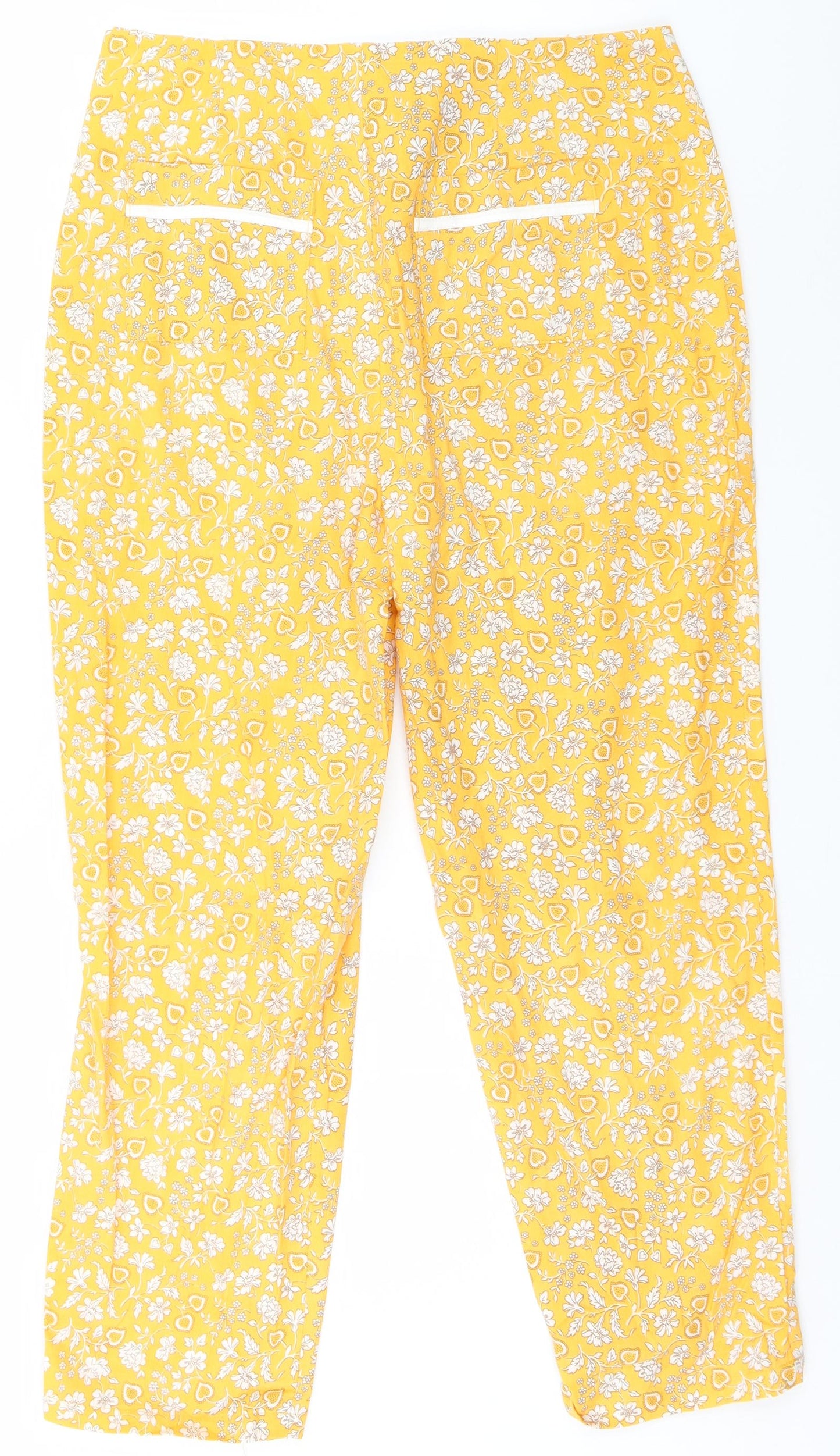 Womens UK Size M Preworn Regular Fit  Orange Trousers