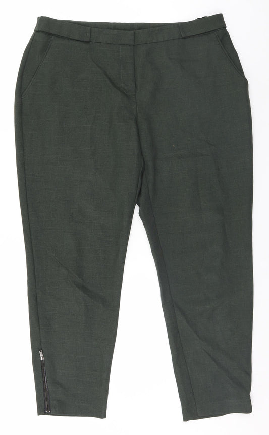 Womens UK Size 14 Dorothy Perkins Regular Fit  Brown Trousers
