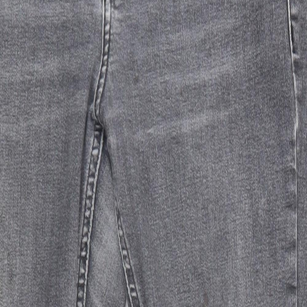Topshop Womens Grey   Straight Jeans Size S L22 in