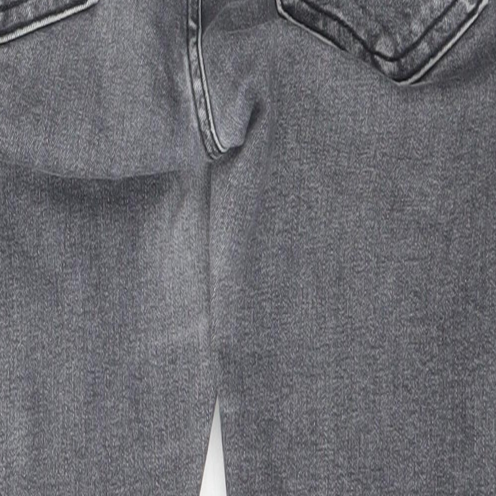Topshop Womens Grey   Straight Jeans Size S L22 in