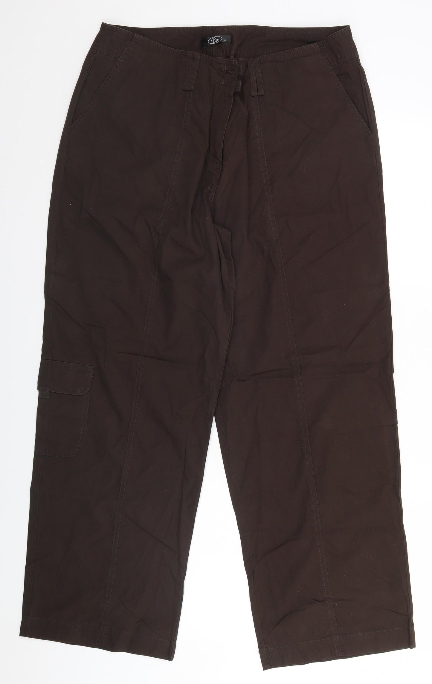 Womens UK Size 16 BM Regular Fit  Brown Trousers