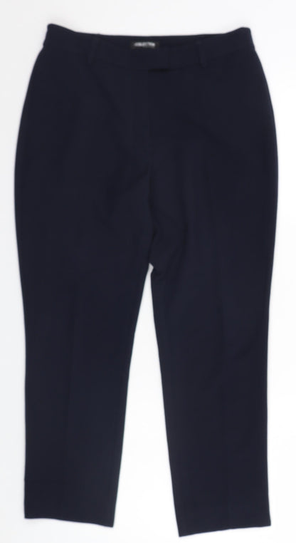 Womens UK Size 10 Debenhams Regular Fit  Blue Trousers
