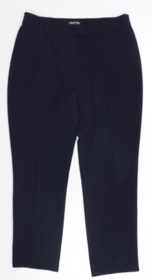 Womens UK Size 10 Debenhams Regular Fit  Blue Trousers