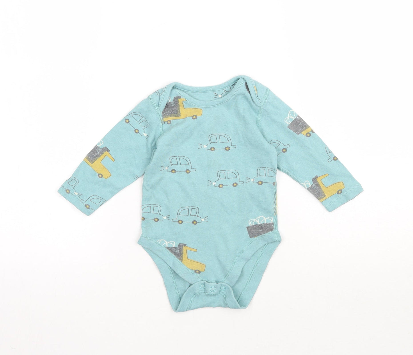 Marks and Spencer Baby Blue   Babygrow One-Piece Size 6-9 Months  - Cars Car